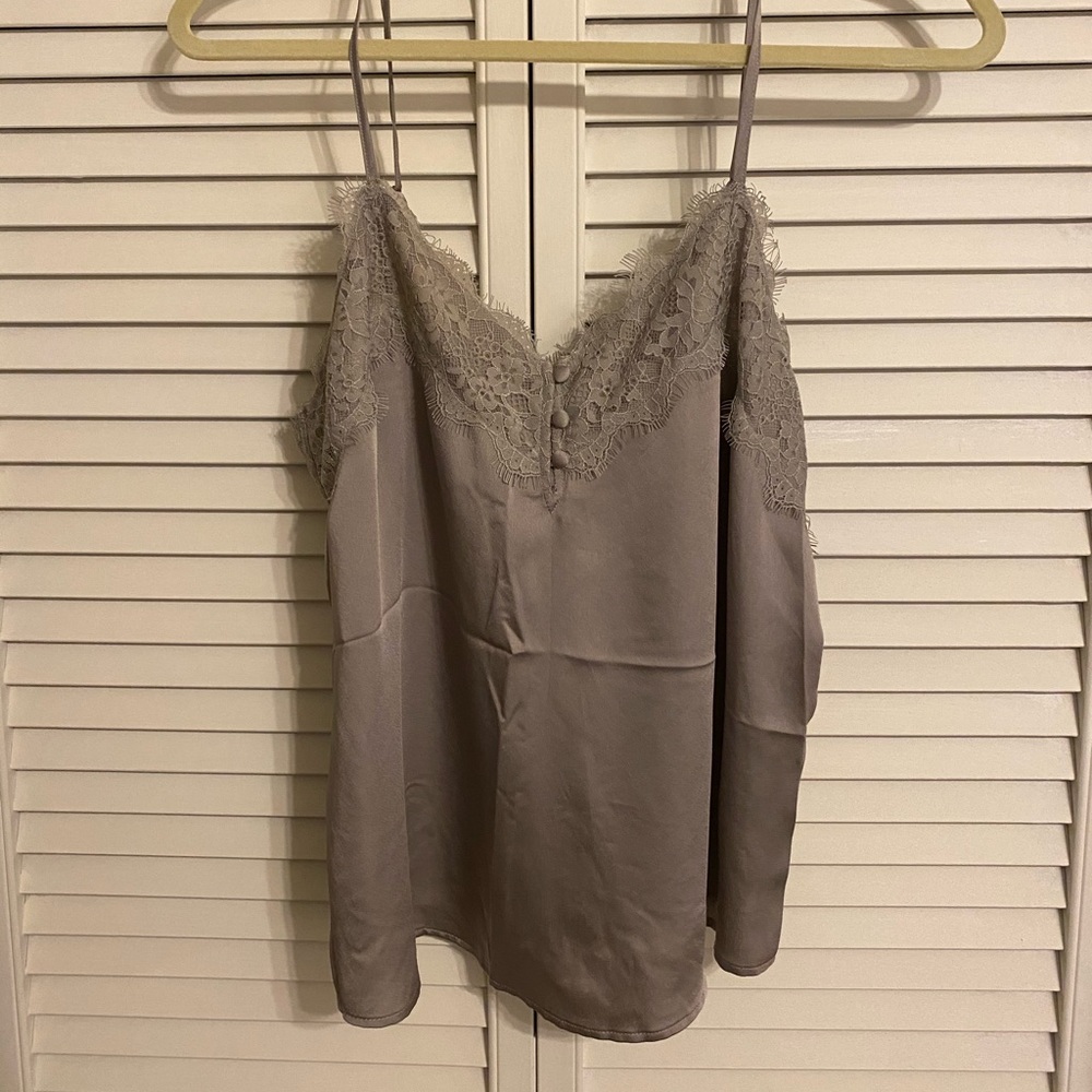 NWT Abercrombie Grey Lace Tank
